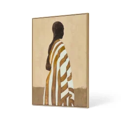 Hot Horgans Elba Framed Wall Art Brown Beige