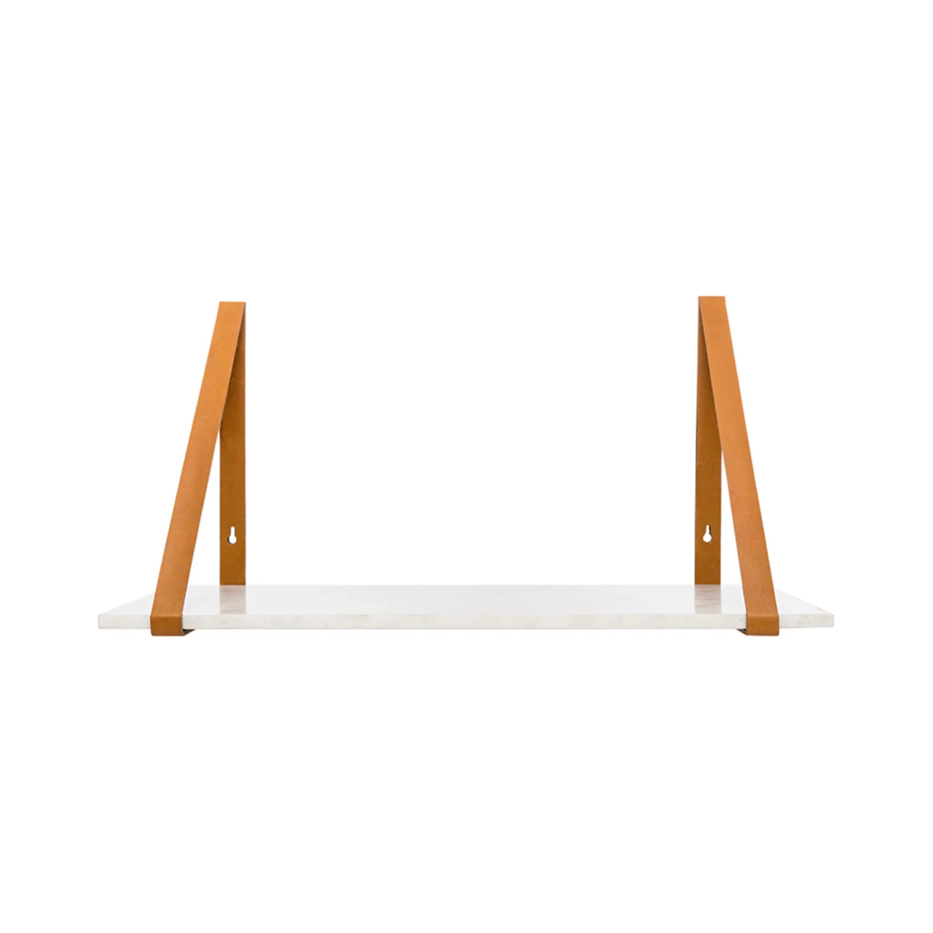 Hot Horgans Ellery Marble Shelf Tan Large White Marble & Tan