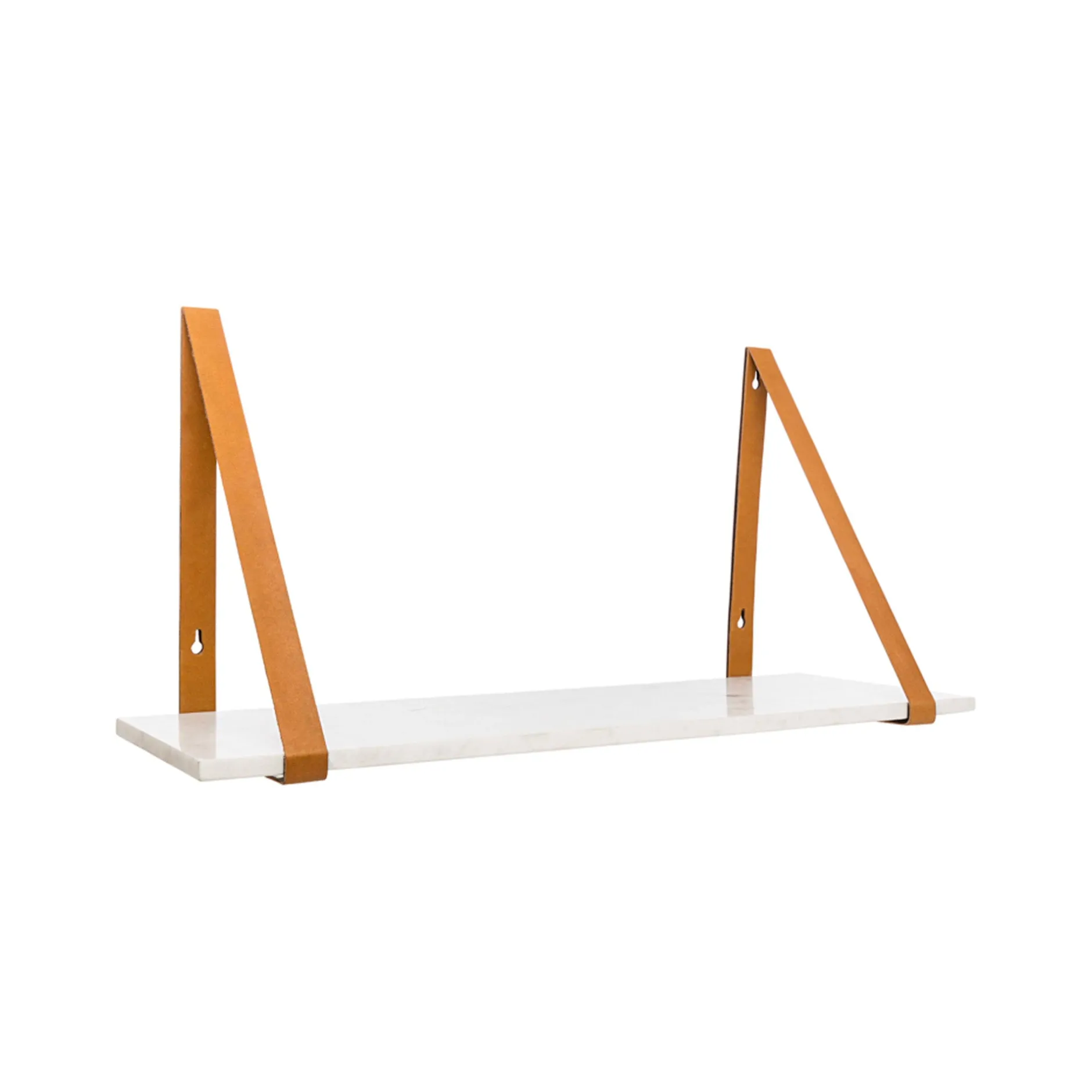 Hot Horgans Ellery Marble Shelf Tan Large White Marble & Tan