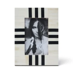 New Horgans Emir Photo Frame 4 x 6 Bone & Black