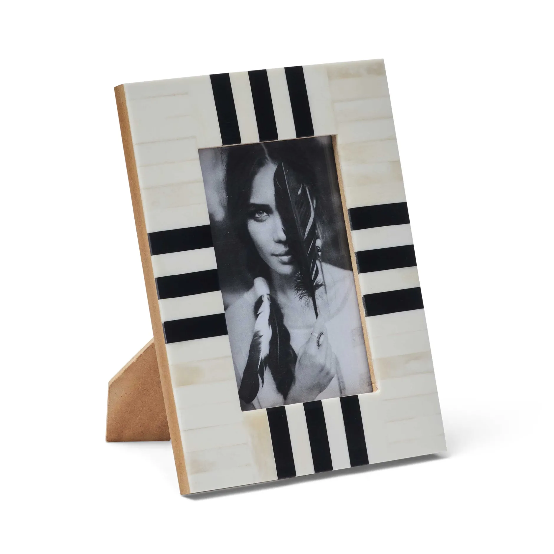 New Horgans Emir Photo Frame 4 x 6 Bone & Black
