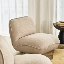 Clearance Horgans Emmett Swivel Chair Uptown Ecru
