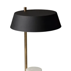 Fashion Horgans Fern Table Lamp White Marble & Black