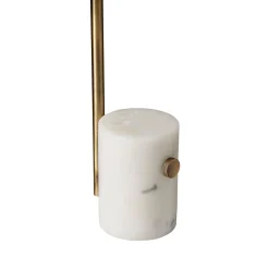 Fashion Horgans Fern Table Lamp White Marble & Black