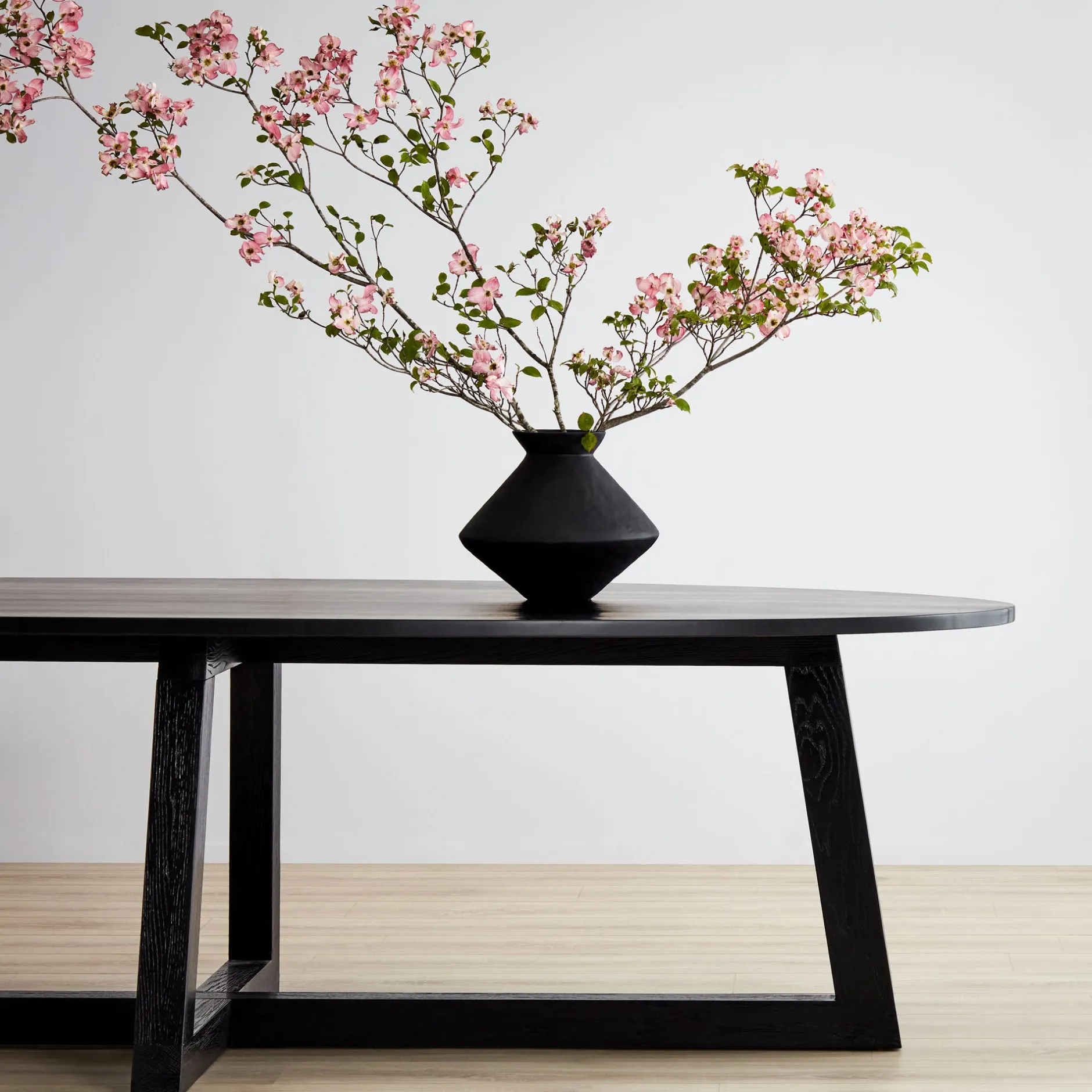 New Horgans Finbar Dining Table Ash Large Black