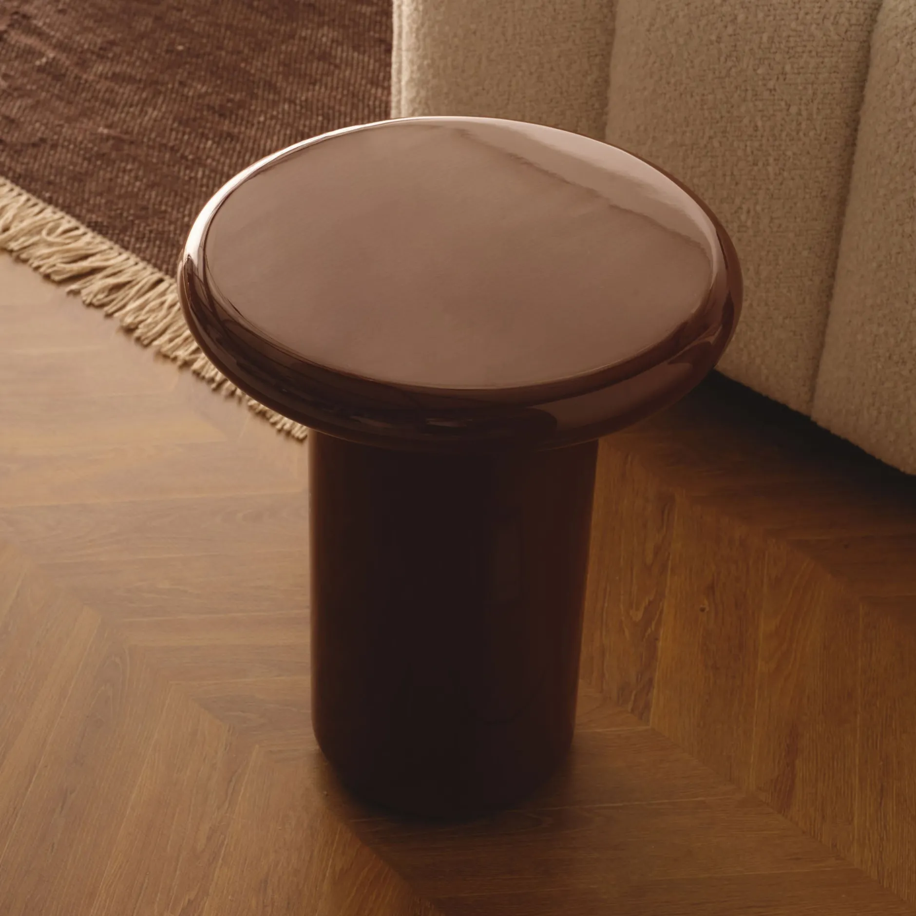 Discount Horgans Fleur Side Table Umber Gloss