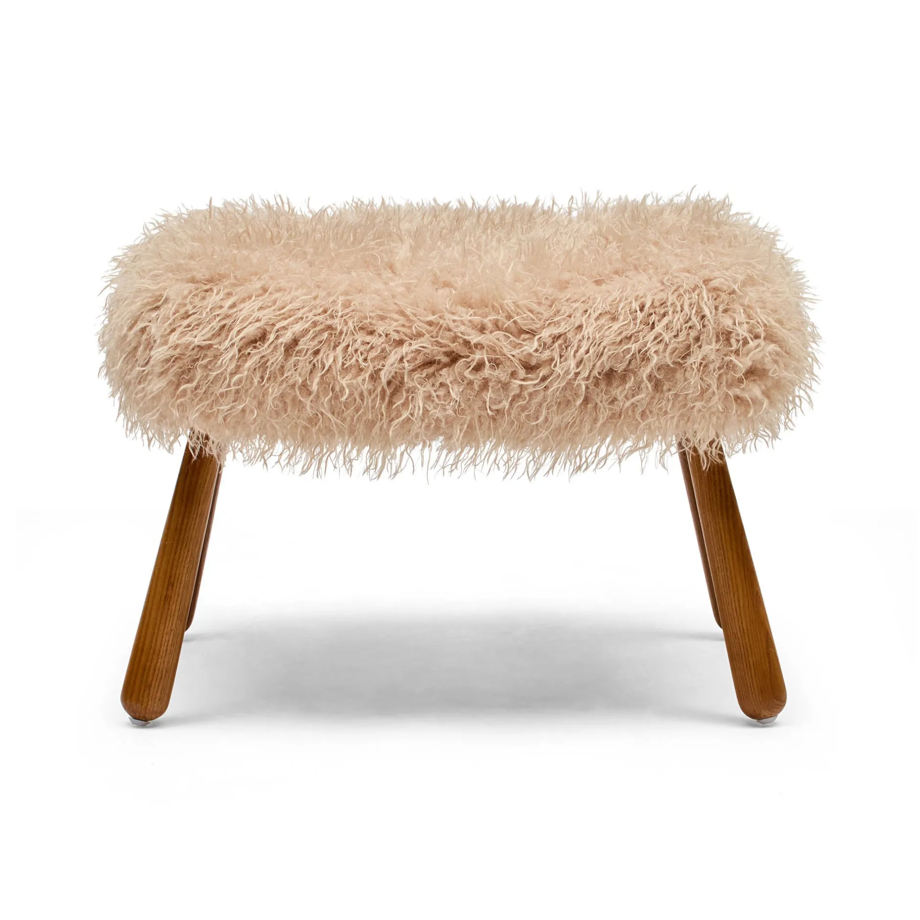 Fashion Horgans Frankie Chair & Ottoman Set Brown Faux Fur