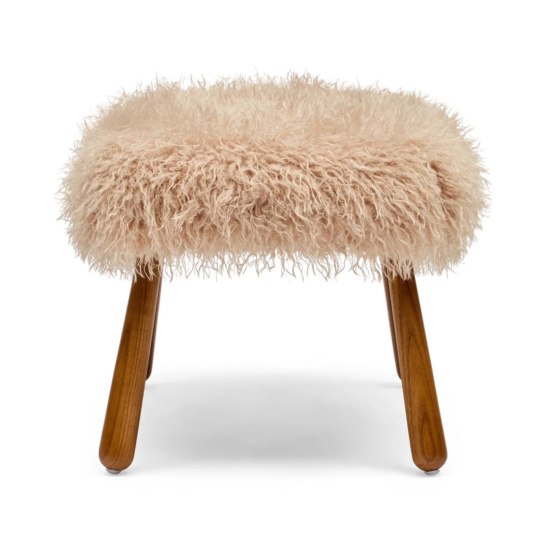 Fashion Horgans Frankie Chair & Ottoman Set Brown Faux Fur