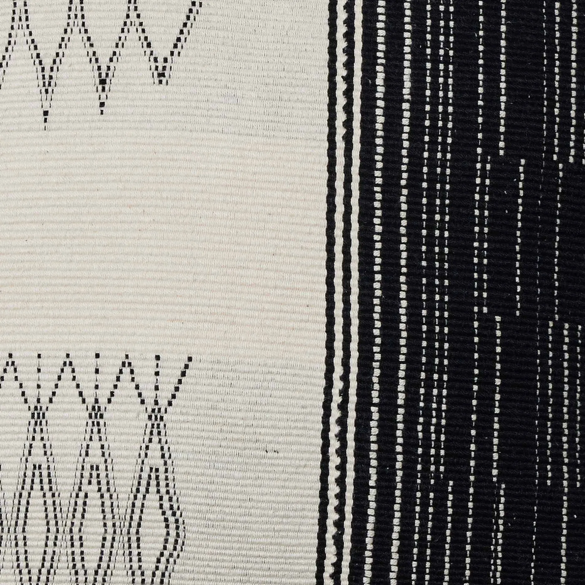 Discount Horgans Hachi Handwoven Cushion B 55x55 Black & White