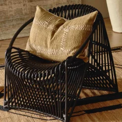 Fashion Horgans Hans Rectangle Cushion Olive 50x70 Olive & White