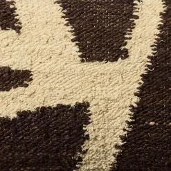 Sale Horgans Hari Rectangle Cushion 35x60 Brown & White