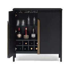 Outlet Horgans Hemky Bar Cabinet Black