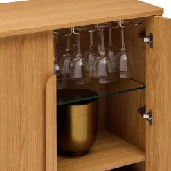Clearance Horgans Hemky Bar Cabinet Natural