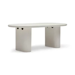 Fashion Horgans Hera Oval Outdoor Dining Table White