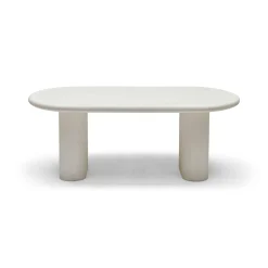 Fashion Horgans Hera Oval Outdoor Dining Table White