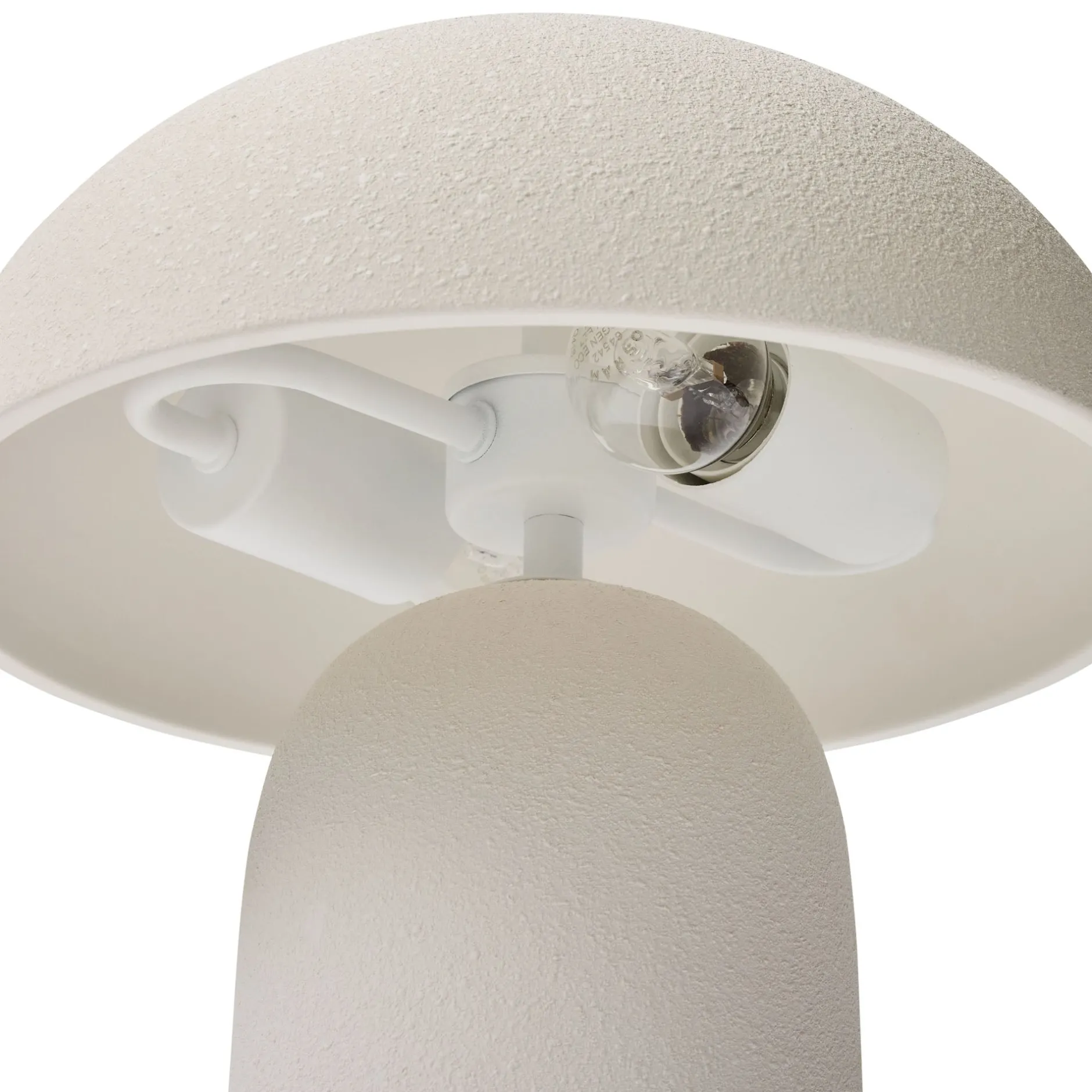 Hot Horgans Jai White Table Lamp Textured White