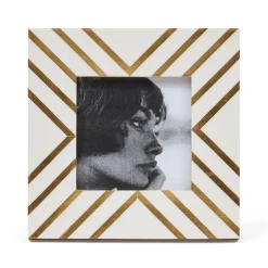 Sale Horgans Jali Photo Frame 4 x 4 Cream & Brass