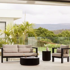Discount Horgans Java Outdoor Sofa Black & Taupe Taupe Outdoor