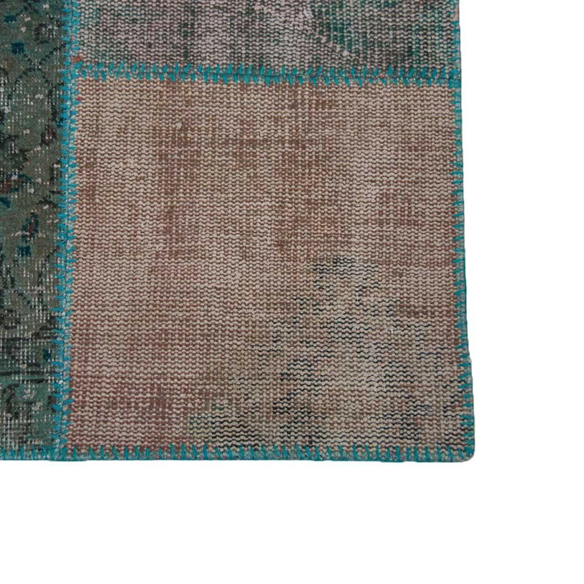 Clearance Horgans Kaba Patchwork Rug 210 x 301 Multi Blues
