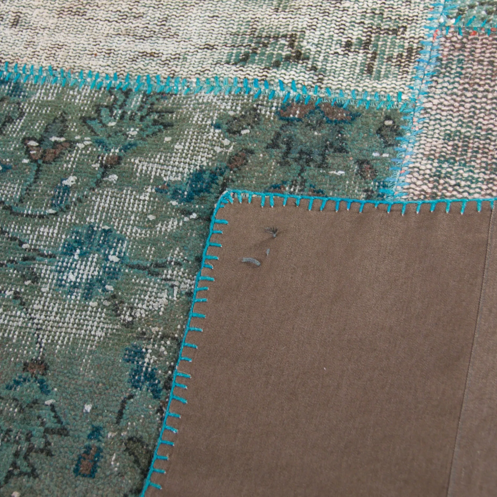 Clearance Horgans Kaba Patchwork Rug 210 x 301 Multi Blues