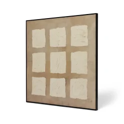 Fashion Horgans Kanso Framed Wall Art Cream & Natural