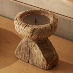 Sale Horgans Kinara Candleholder Bleached Wood