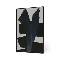 New Horgans Kolt Framed Wall Art White, Navy & Black