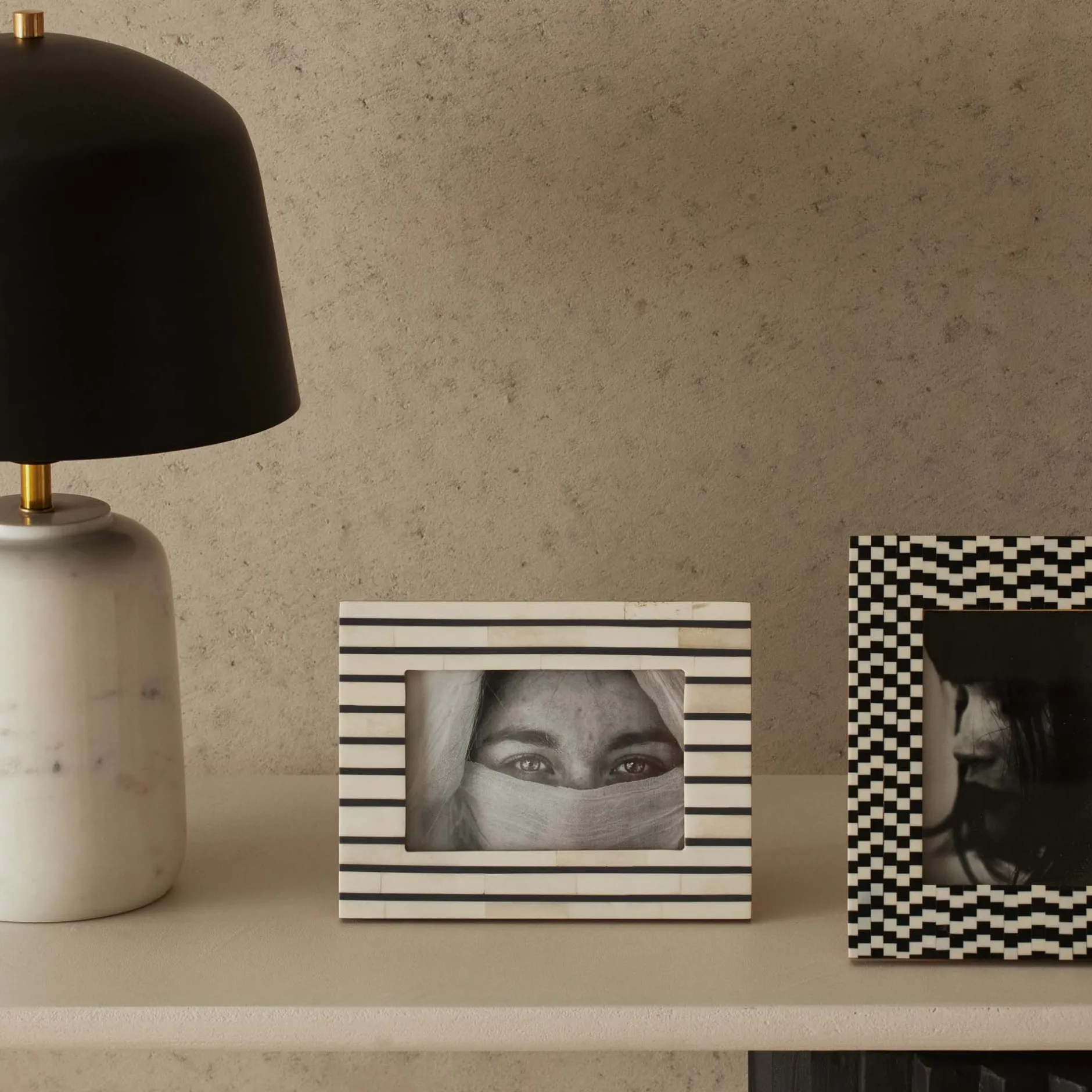 Hot Horgans Langford Photo Frame 4 x 6 Grey & Cream