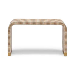 Outlet Horgans Lennox Bone Inlay Console Almond