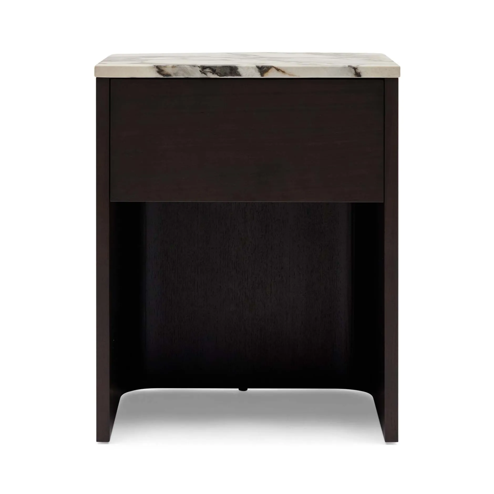 Clearance Horgans Lola Bedside Tempest Marble Walnut