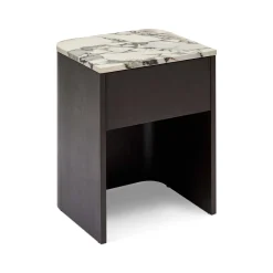 Clearance Horgans Lola Bedside Tempest Marble Walnut