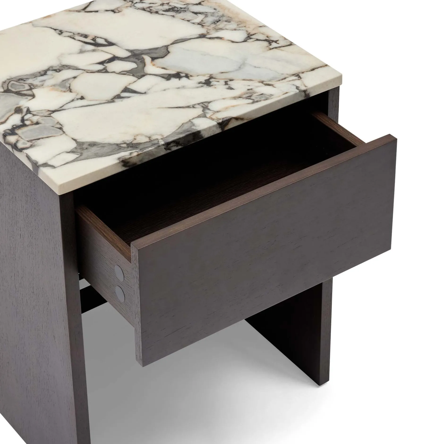 Clearance Horgans Lola Bedside Tempest Marble Walnut