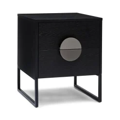 Best Horgans Luna II Bedside Pewter Black
