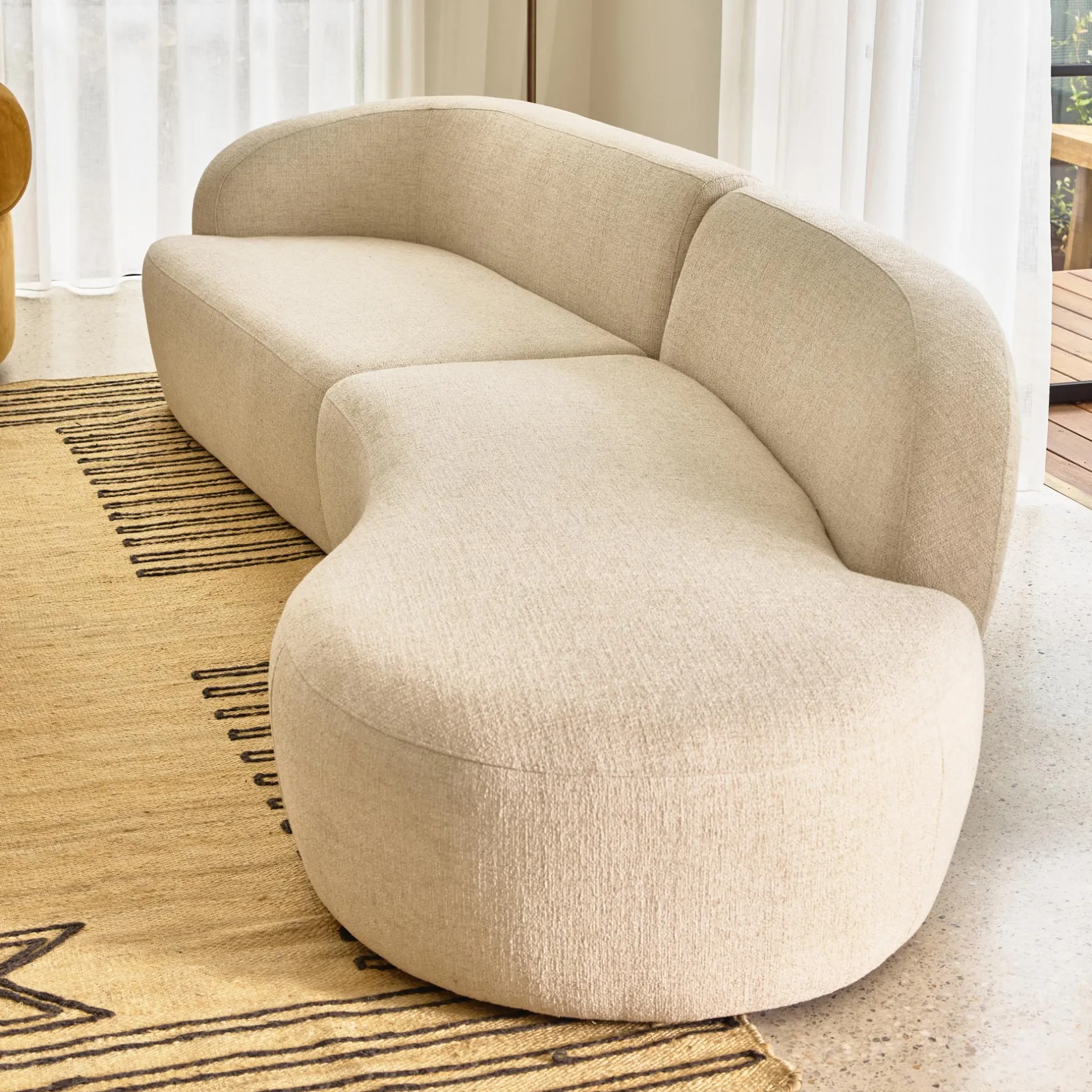 Best Horgans Lune Modular Sofa Right Fresco White