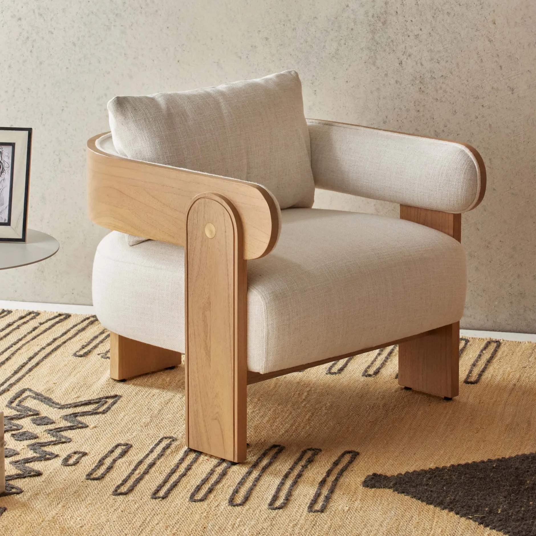 Sale Horgans Lupin Occasional Chair Natural Alpen White