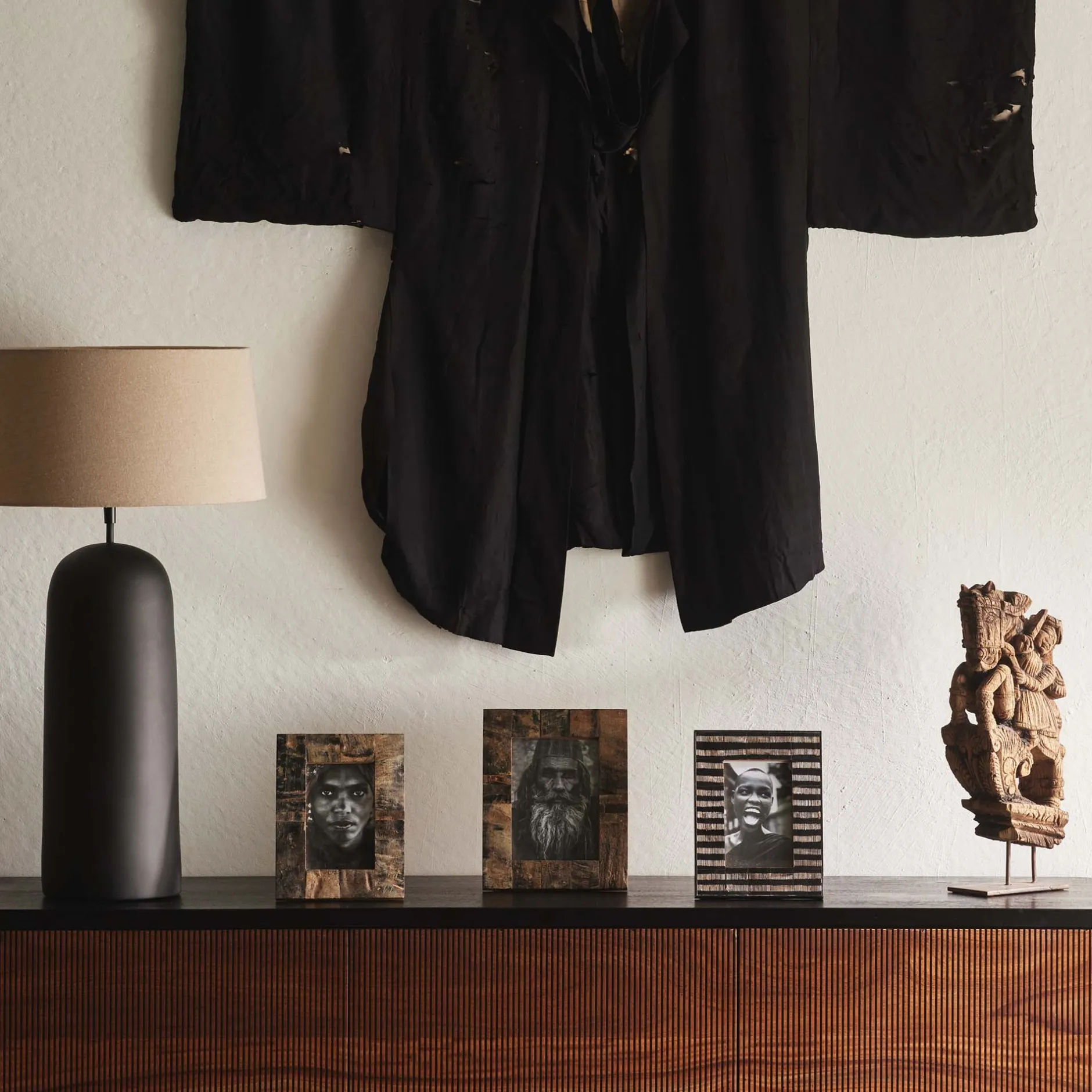 Hot Horgans Mado Photo Frame 5 x 7 Natural, Tan & Black