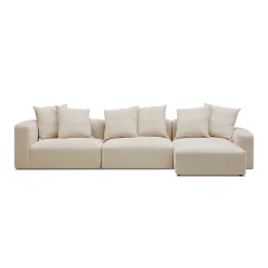 Discount Horgans Madrid Modular Sofa 3 Seat Right Dutch White