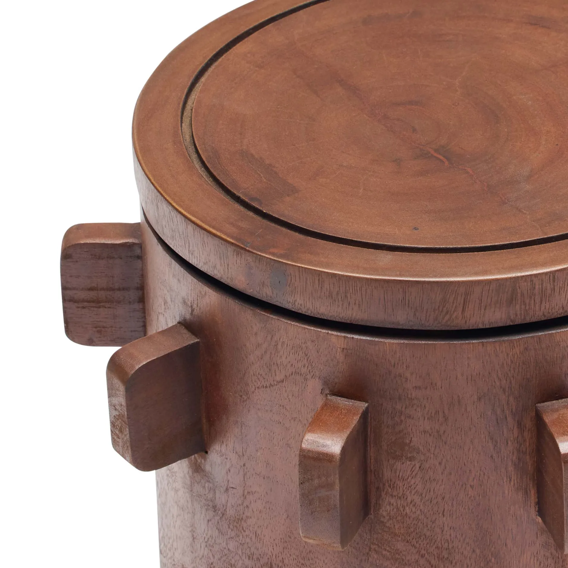 New Horgans Maiko Side Table Brown Dark Brown Stain Timber