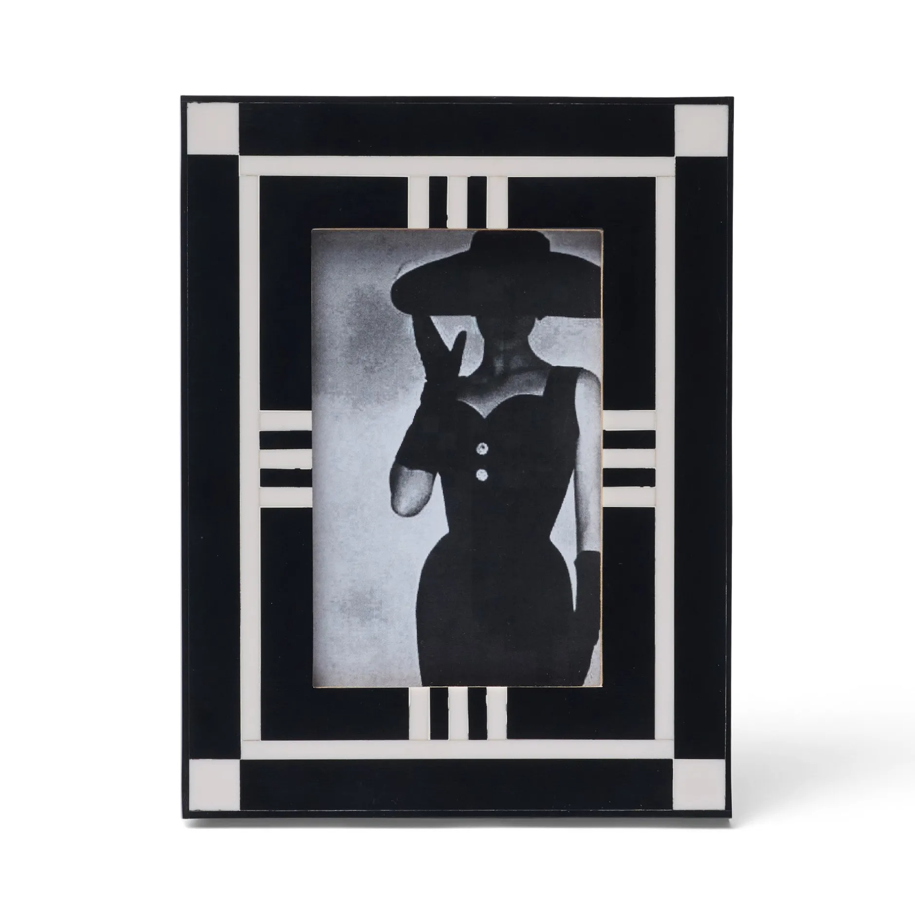 Clearance Horgans Makali Photo Frame 4 x 6 Black & Cream