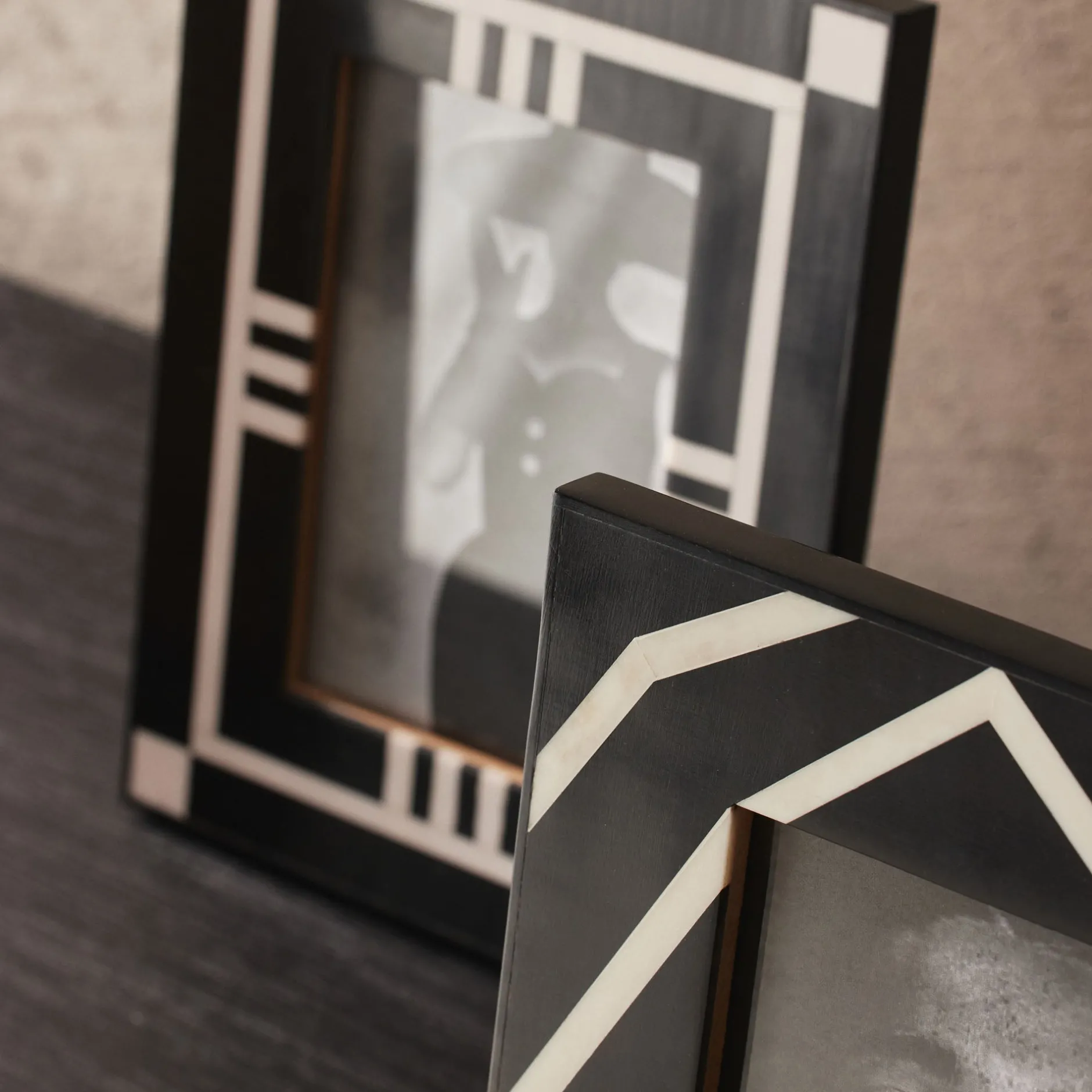 Clearance Horgans Makali Photo Frame 4 x 6 Black & Cream