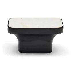 New Horgans Malmo Marble Coffee Table Small White & Black