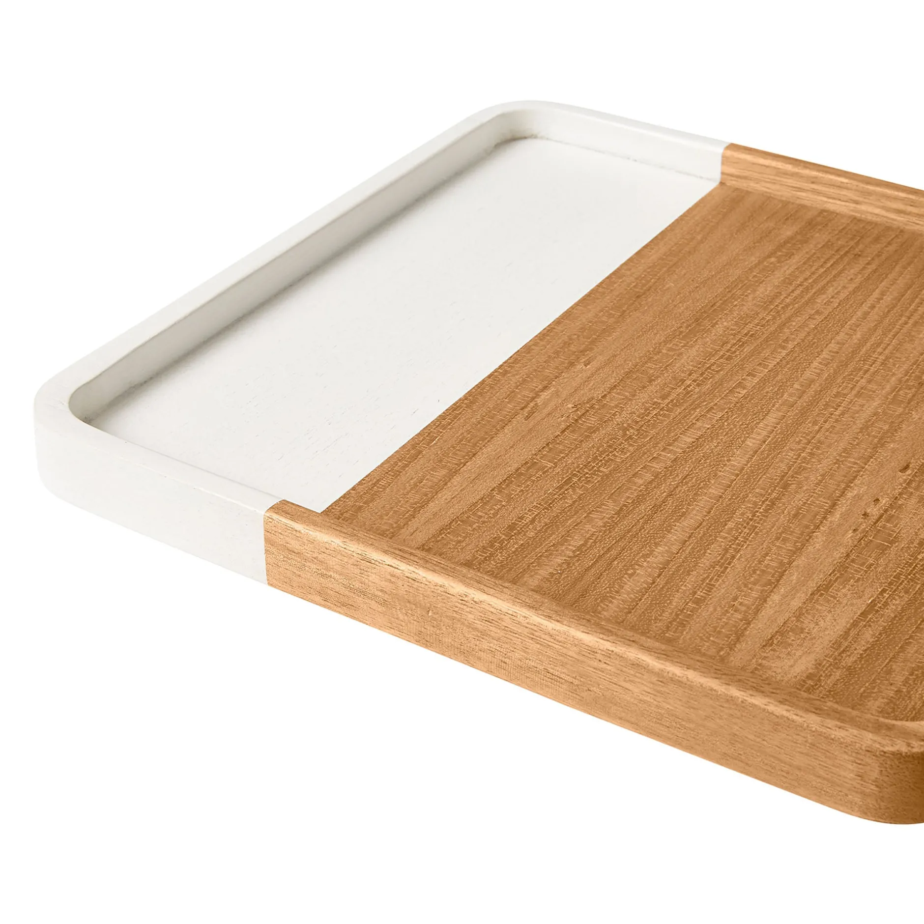 Fashion Horgans Marley Display Tray Small White Acacia & White