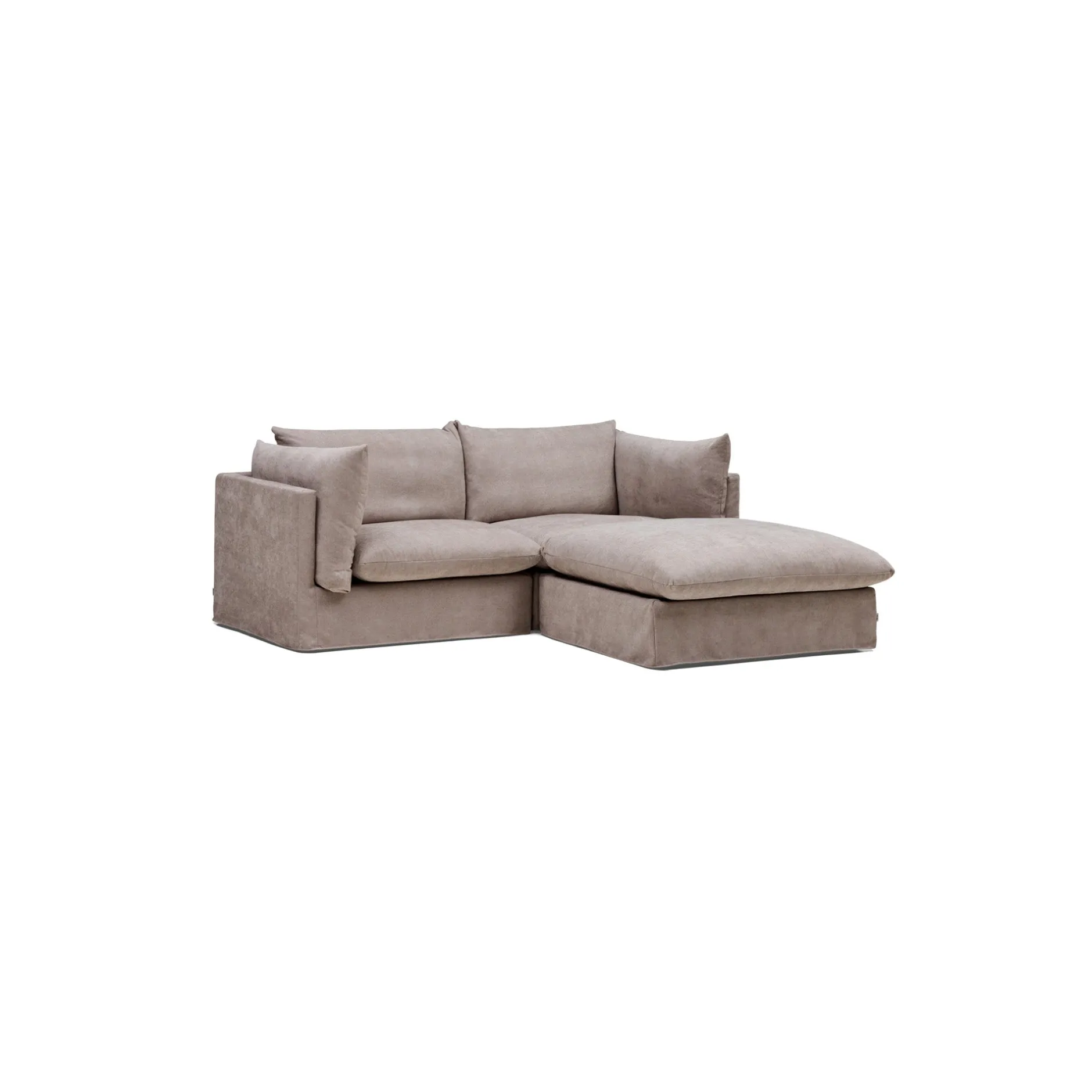 Online Horgans Mia Modular Sofa 2 Seat with Ottoman Oatmeal