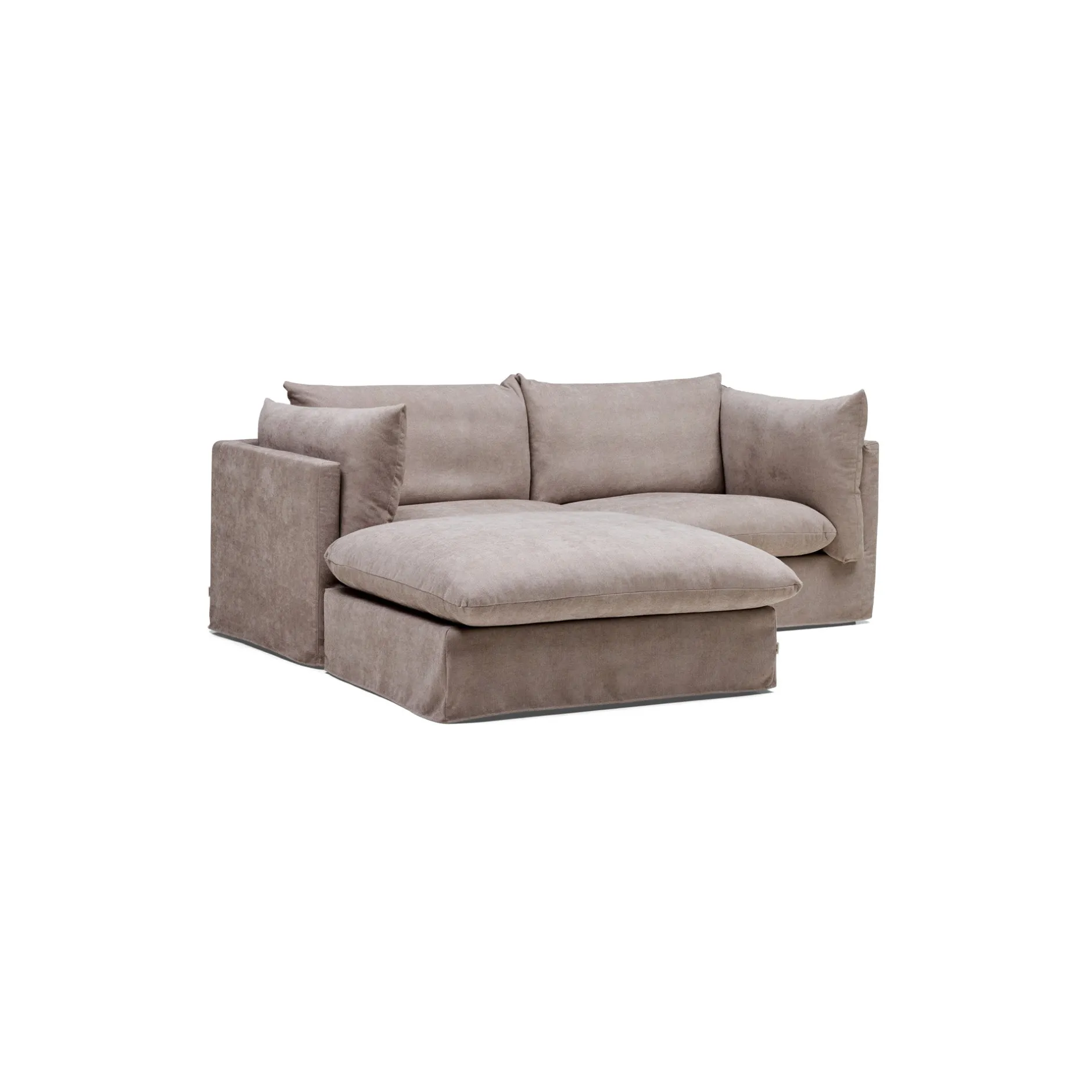 Online Horgans Mia Modular Sofa 2 Seat with Ottoman Oatmeal