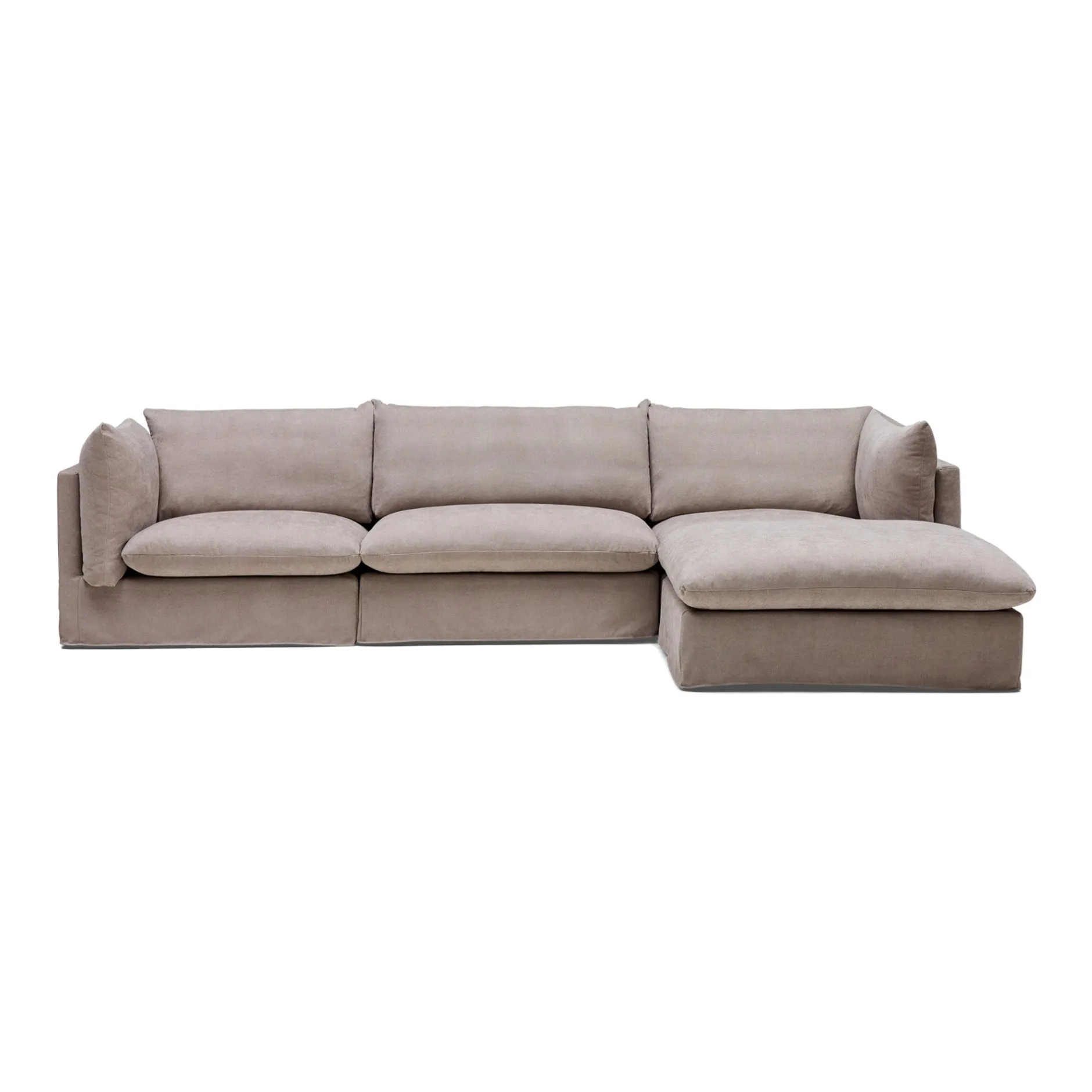 New Horgans Mia Modular Sofa 3 Seat with Ottoman Oatmeal