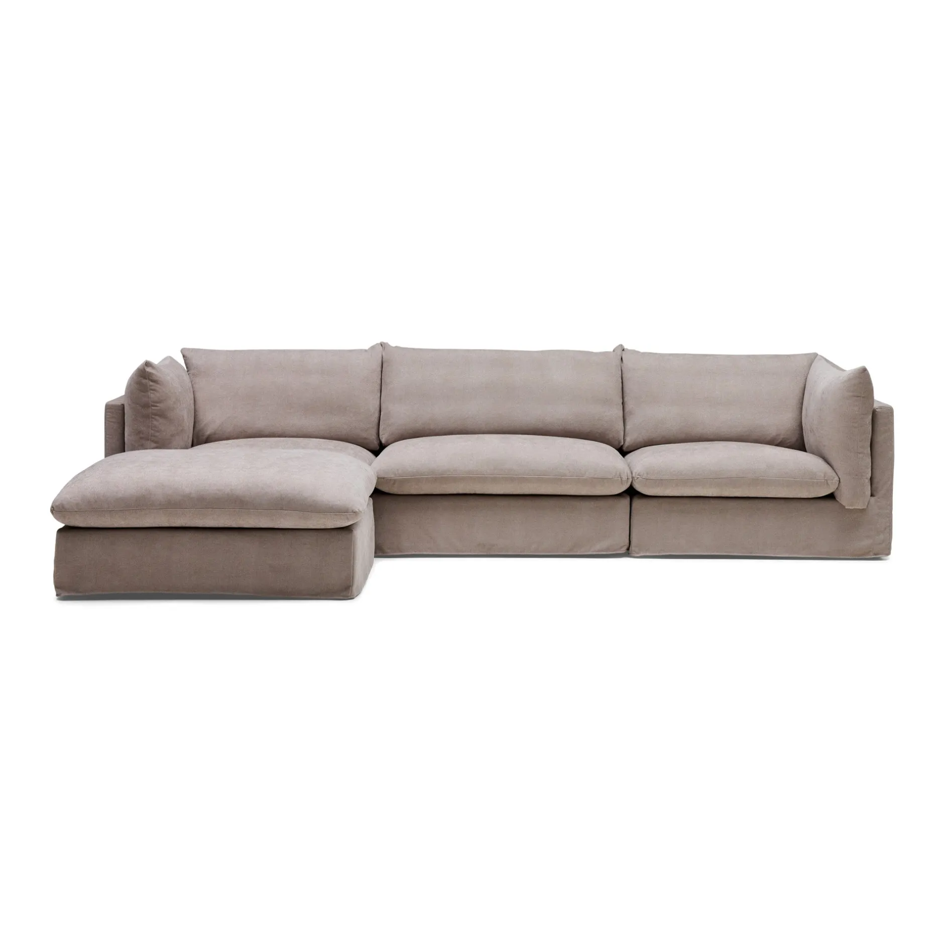New Horgans Mia Modular Sofa 3 Seat with Ottoman Oatmeal