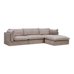 New Horgans Mia Modular Sofa 3 Seat with Ottoman Oatmeal