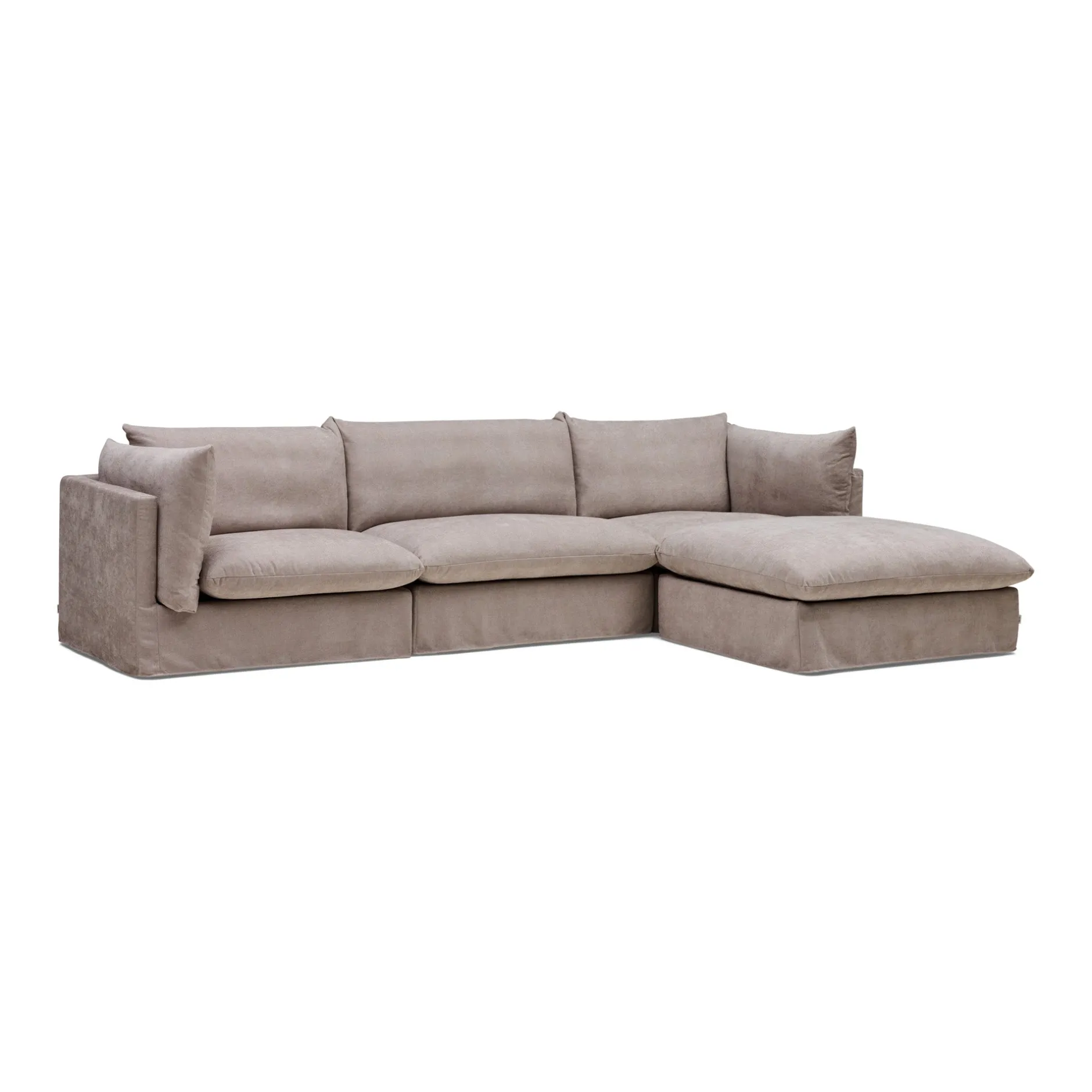 New Horgans Mia Modular Sofa 3 Seat with Ottoman Oatmeal