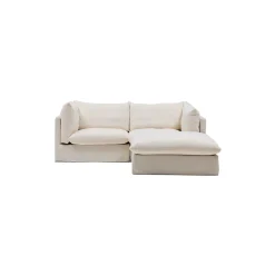 Online Horgans Mia Modular Sofa 2 Seat with Ottoman Warm Ivory