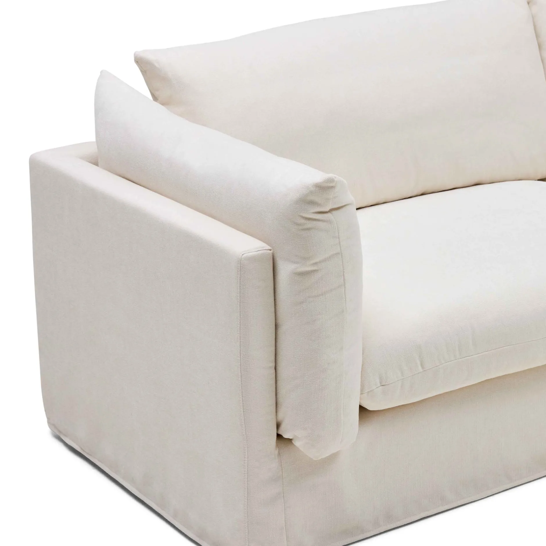 Online Horgans Mia Modular Sofa 2 Seat with Ottoman Warm Ivory
